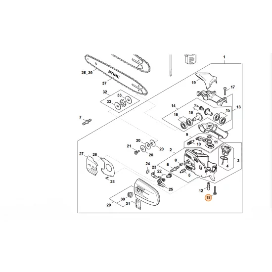 STIHL  Śruba z łbem cylindrycznym IS-D5x32 9075 478 4168